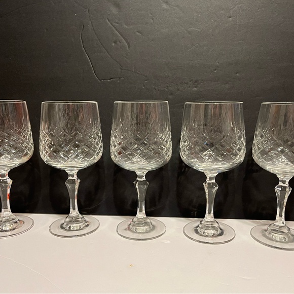 Set Of 5 Kristal Zajecar Stemmed Crystal Wine/Water Goblets- Gorgeous. - Picture 1 of 14